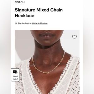 Coach 
Signature Mixed Chain Necklace
